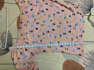 Peach Printed Top