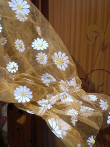 Off Shoulder Mustard Floral Upper Wear