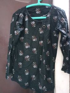 Yellow Printed Kurta