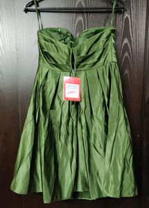 Silk Satin Flared Mini Dress / New With Tag