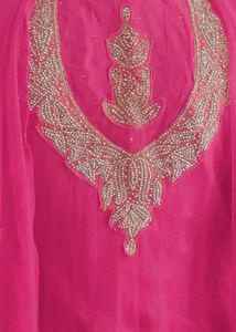 Pink Embroidered Anarkali Kurta
