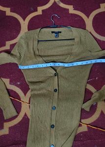 Elegant Knit Button-Down Dress