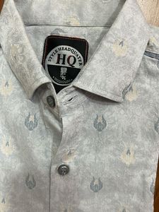 Patterned Button-Down Shirt