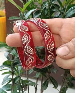 Red Crystal Bangles