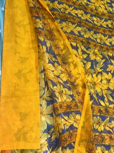 Floral Yellow Classy Chiffon Saree
