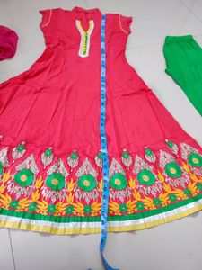 Anarkali Dress With Legging And Dupatta