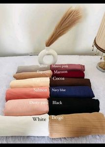 Pleated Jersey Hijabs - Various Colors