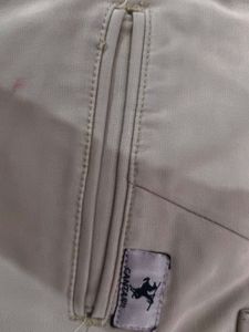 Men's Khaki Straight Leg Trousers