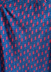 Blue Pleated Skirt with red Polka Dots 💕