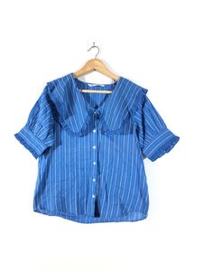 Zara Blue Striped Blouse