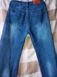 Blue Straight Fit Denim Jeans