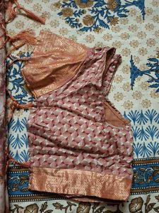 Floral digital Print  silk saree with zari border