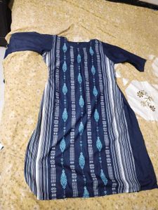 Stylish Blue Patterned Dress
