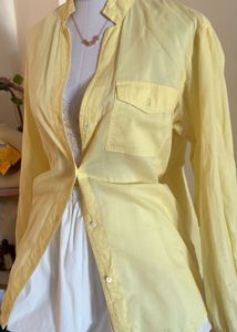 Yellow Button-Up Shirt