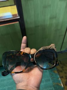 Unique Leopard Embellished Sunglasses