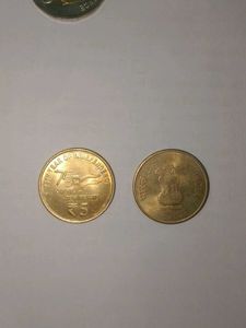 Five Rupees 75YEAR On INDIPENDENCE COIN (pack Of 2