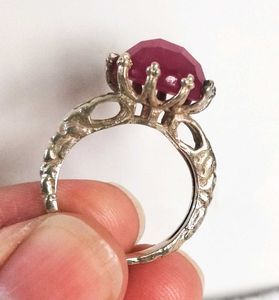 Sterling Silver Queen Ruby Gemstone Ring