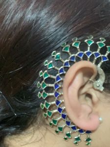 Peacock Ear Cuff
