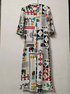 Beautiful Print Multicolour 'W' kurtha
