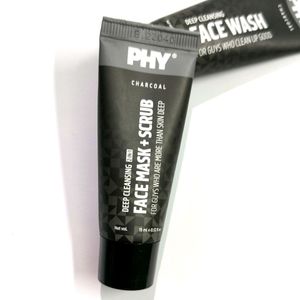 Combo 🖤Charcoal  Face Wash, Facemask + Scrub.