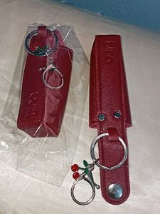 Tira Red Cherry Keychain &amp; Lipstick Holder