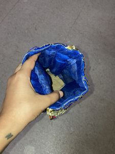 Blue Velvet Potli Bag