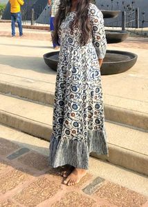 Floral Print blue Kurta
