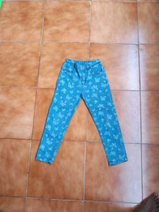 Butterfly Print Denim Jeans