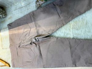 Beige Casual Pants