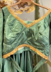 simple desi tie knot lehenga