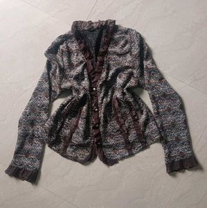 Vintage-Style Knit Cardigan