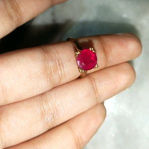 Ruby &amp; Gold Cocktail Ring