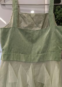 Pastel Green Sleeveless Gown