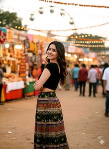 Floral Print Midi Skirt