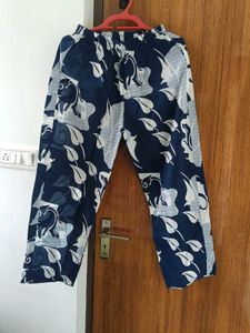 Blue &amp; White Cotton Salwar Kameez Suit