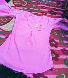 Used Very Light Pink Stylish Top..