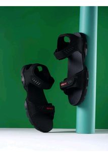 Sparx Black Sandals