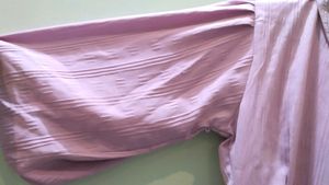 Vintage Lavender Blouse with Embellished Collar