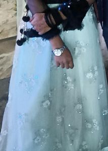 Mint Green &amp; Black Party Dress