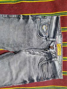 Gray Wash Slim Fit Jeans