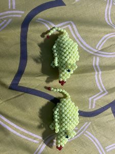 Beaded Mouse Figurine Set