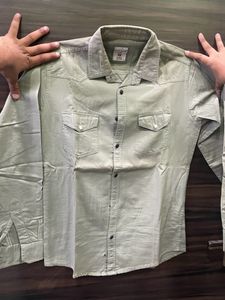 Sea Green Patch Pocket Shirt For Men 👔