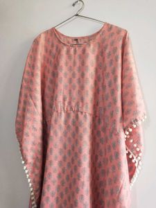 Floral Kaftan Dress, Cotton