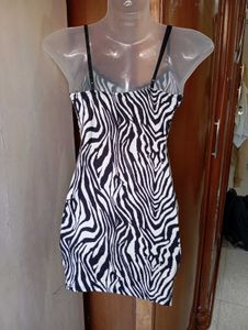Zebra Print Mini Dress