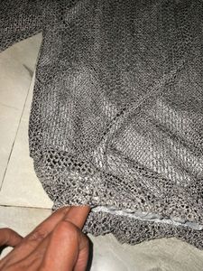 Silver Long Sleeve Top