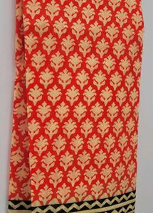 Elegant Red Printed Saree