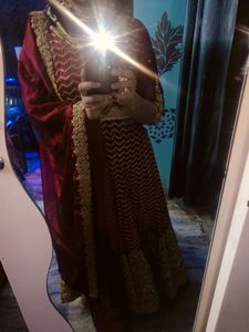 Red Heavy Gown