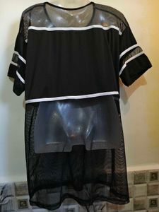 Size Large/ XL 36-40 inches Stylish Black Mesh Top