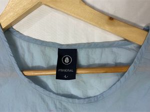Sheer Umbrella Top- Greyish Blue