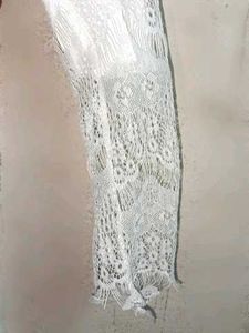 Trendy Ladies Lace Top Long Tunic White